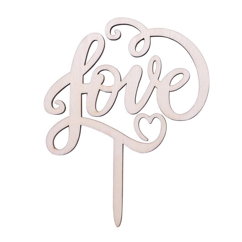 1 Pcs Hollow Wedding | Shower Cake Topper