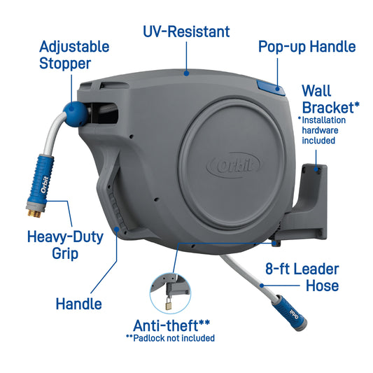100 Ft x 5/8 | Auto-Retractable Garden Hose