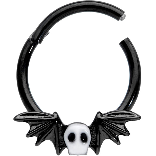 16G 3/8 Wing Skull Hinged Segment Ring