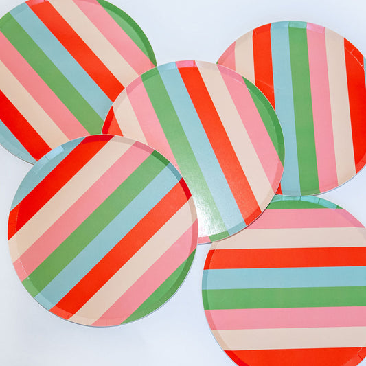 Vibrant Striped Party Pack | 12 Ct