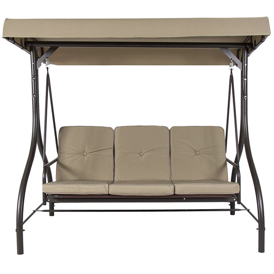 3-Seat Outdoor Canopy Swing | Cushions