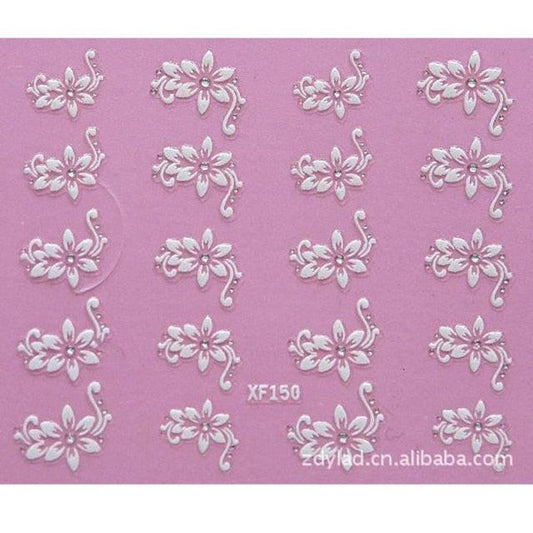 3D Flower Design Nail Wraps