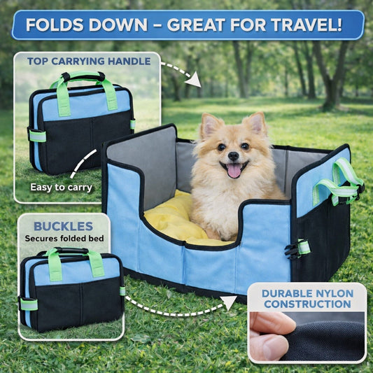 Pet Life Ā® 'Travel-Nest' Folding Pet Bed