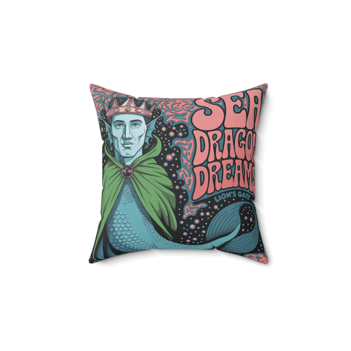 Faux Suede Square Pillow |  Sea Dragon Dreams