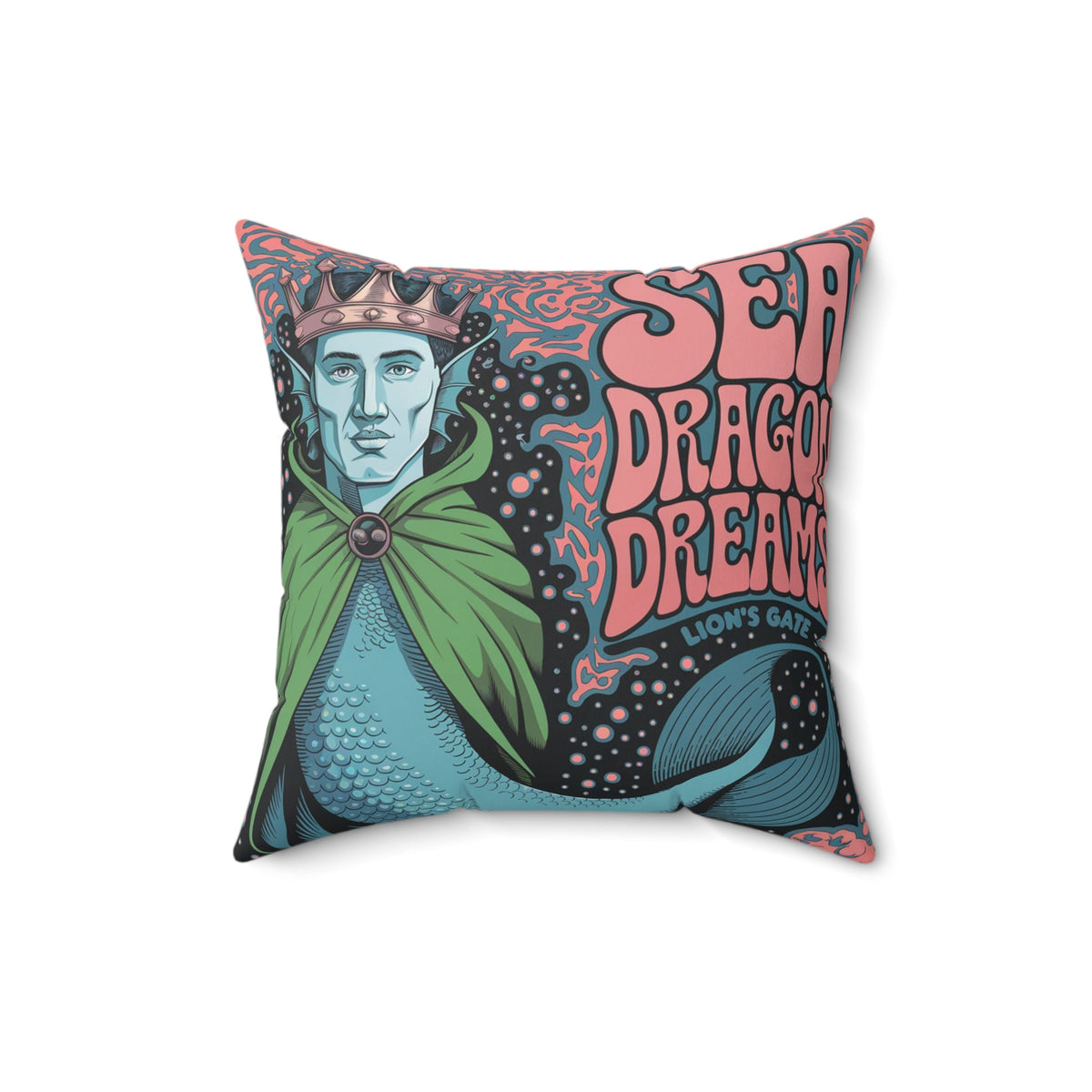 Faux Suede Square Pillow |  Sea Dragon Dreams