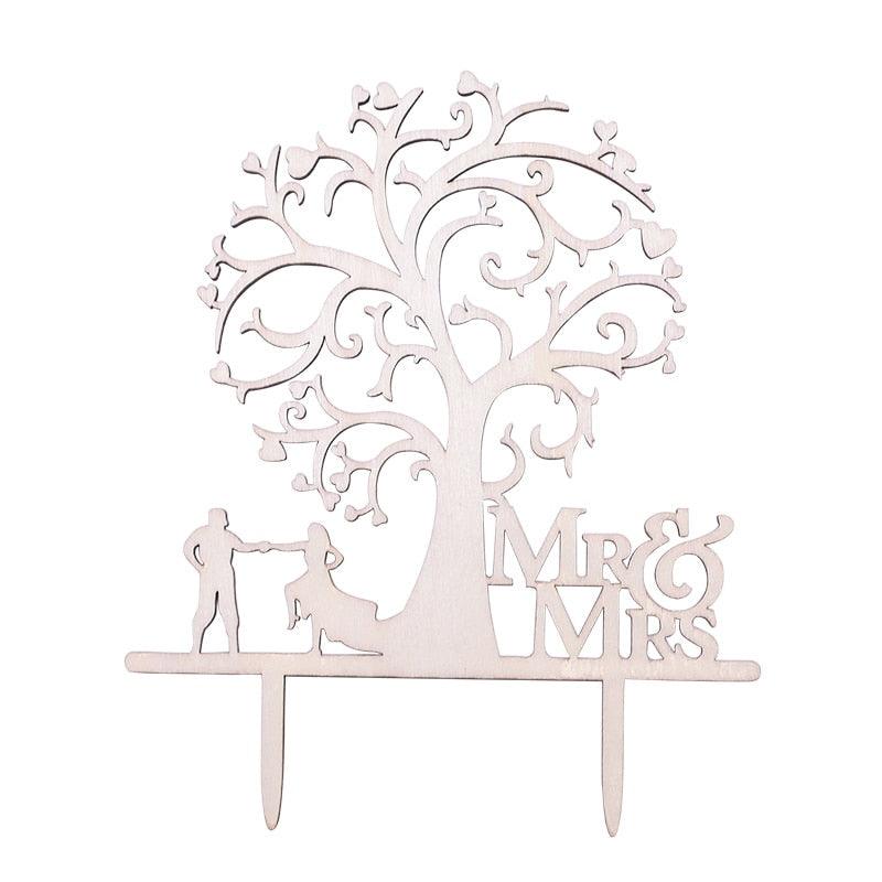 1 Pcs Hollow Wedding | Shower Cake Topper