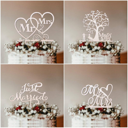 1 Pcs Hollow Wedding | Shower Cake Topper