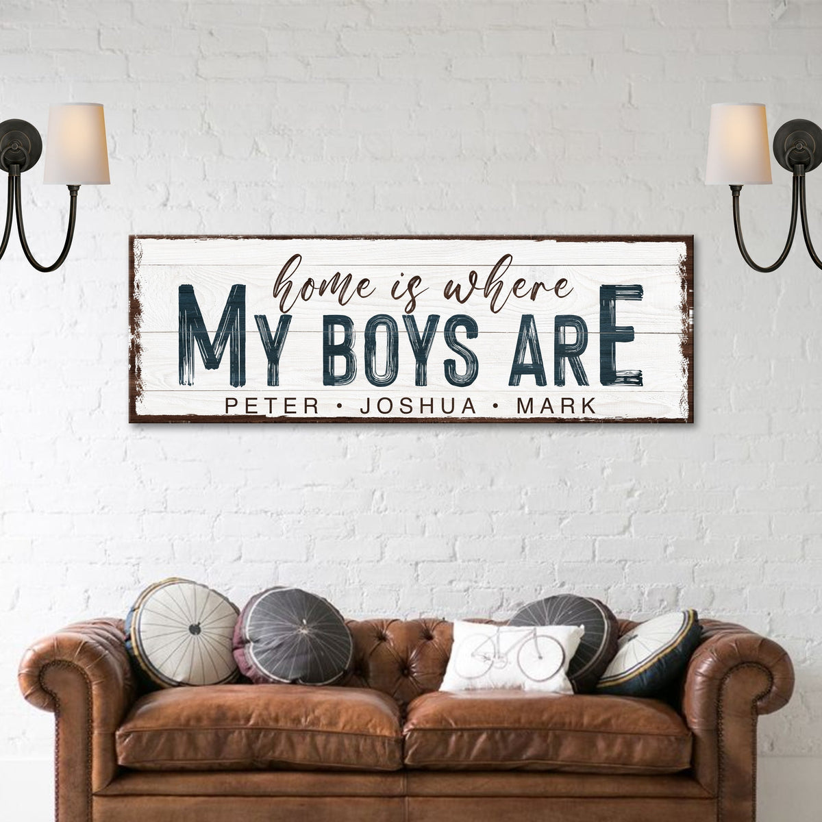 Home Is Where My Boys Are | Family Sign