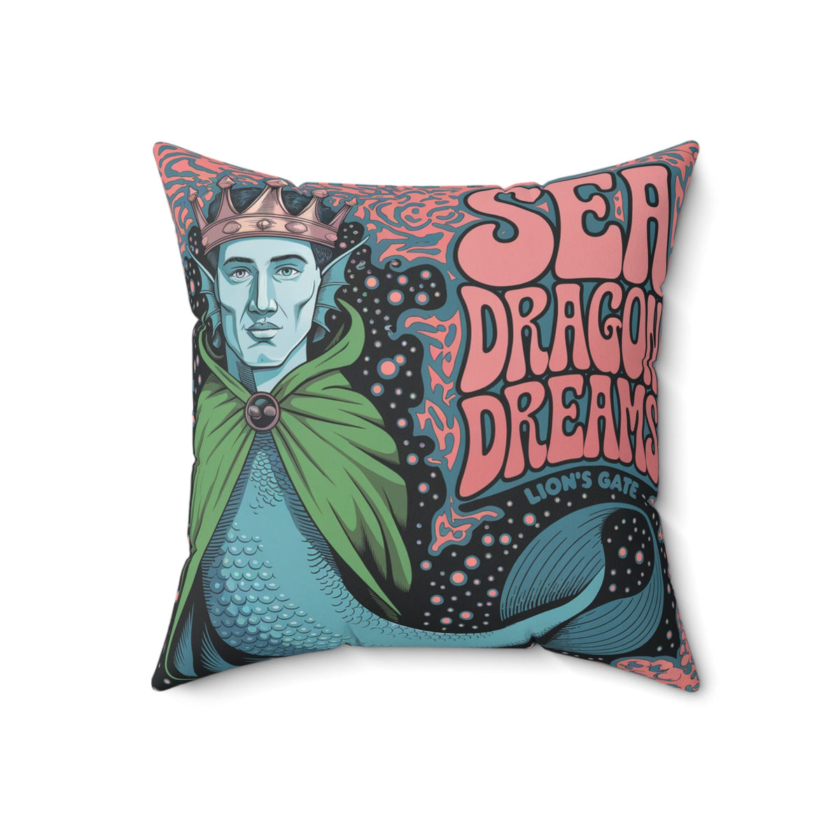 Faux Suede Square Pillow |  Sea Dragon Dreams