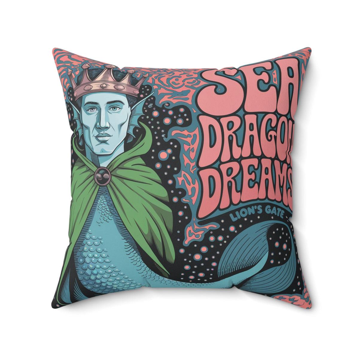 Faux Suede Square Pillow |  Sea Dragon Dreams