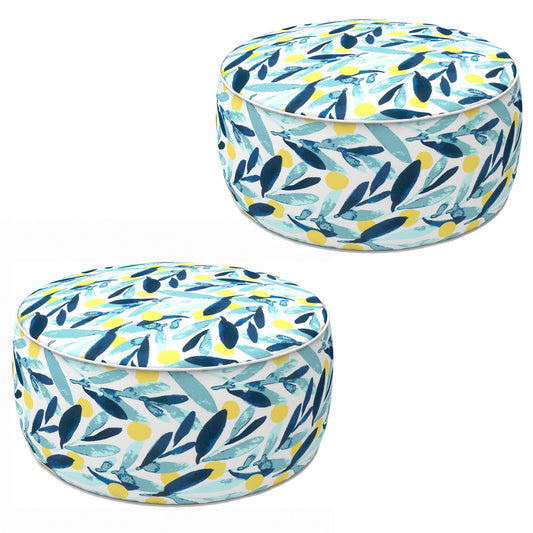 2 Pack Outdoor Inflatable Ottoman 21"x21"x9"