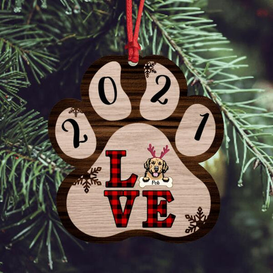 Personalized Xmas Pet Ornament | Wood