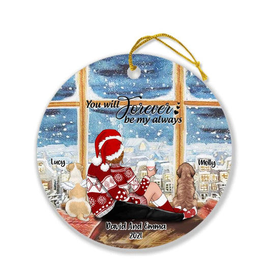 Personalized Hugging Couple Ornament