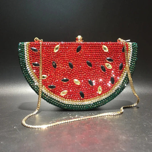 Watermelon Rhinestone Diamond Evening Bags