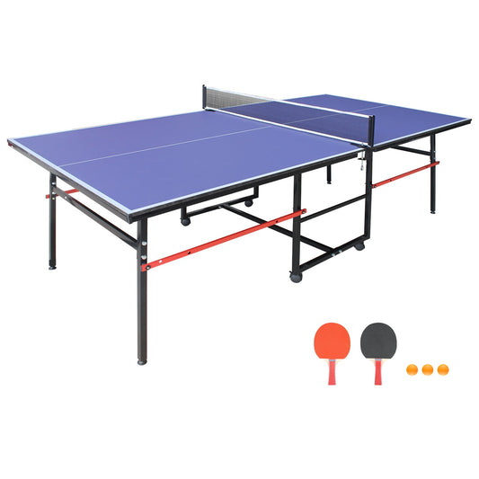 8ft Mid-Size Table Tennis Table Set