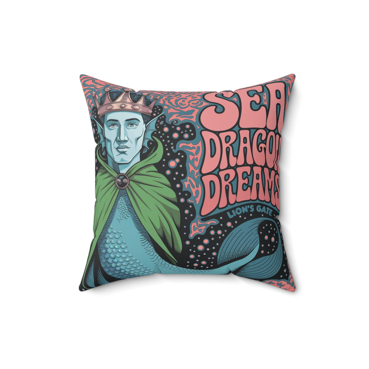 Faux Suede Square Pillow |  Sea Dragon Dreams