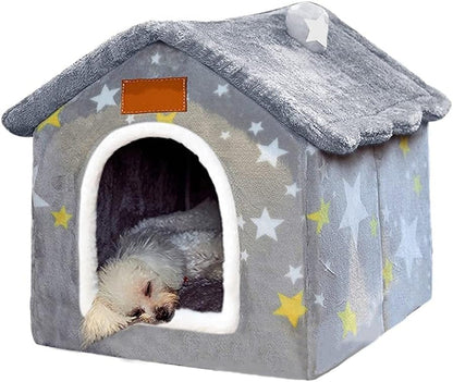 Indoor Dog House Bed Memory Foam Foldable Washable Small Medium Large