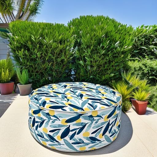 2 Pack Outdoor Inflatable Ottoman 21"x21"x9"