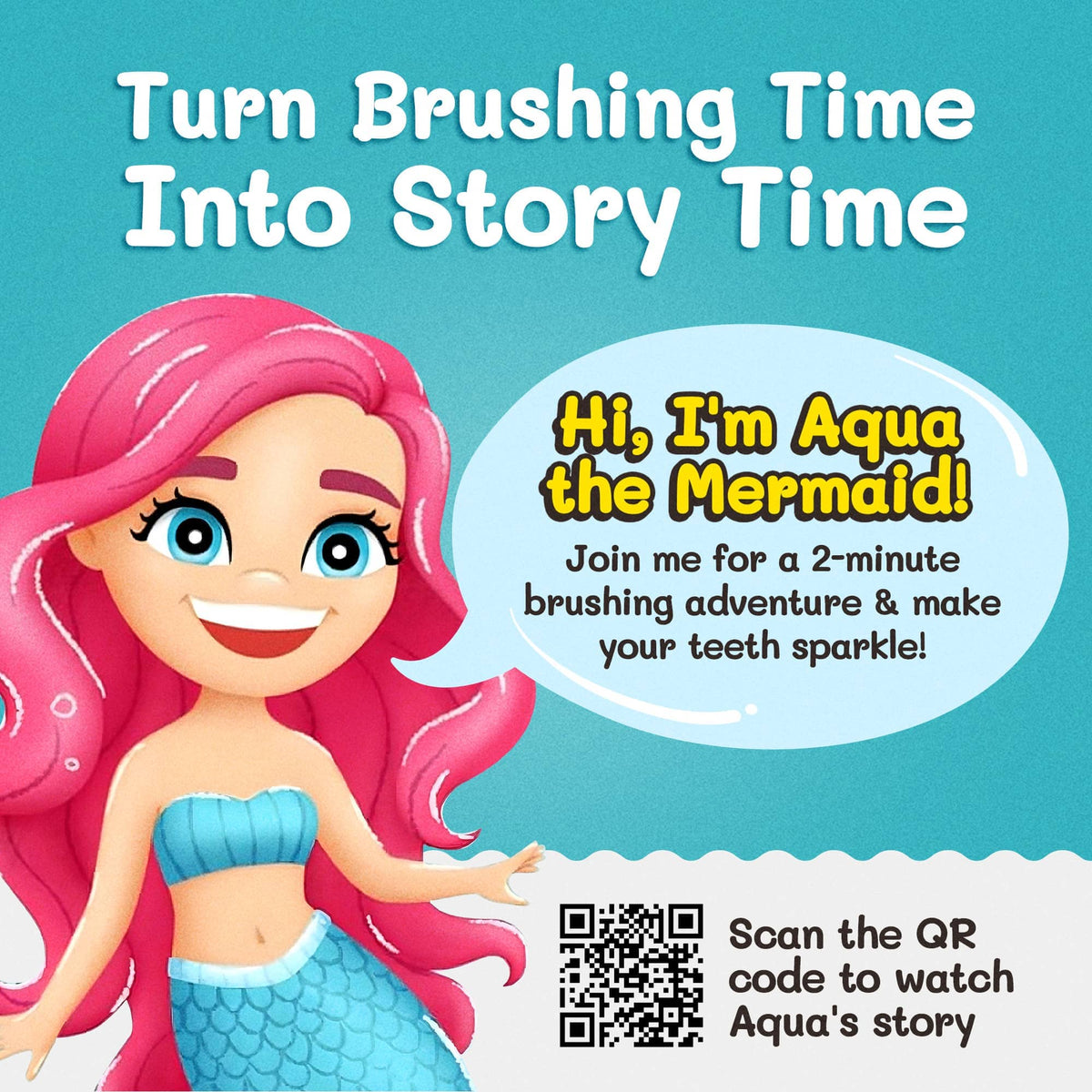 Aqua The Mermaid Toothbrush For Kids