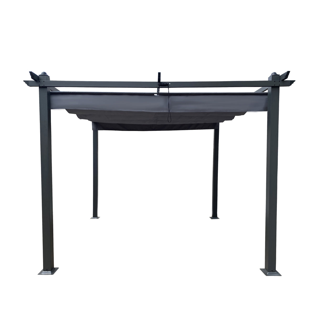 10x10 Ft Patio Retractable Pergolla | Chairs|Table|Ottoman/Not INCL