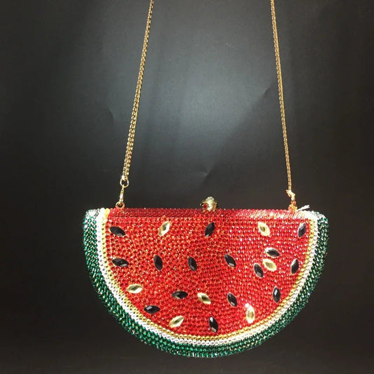 Watermelon Rhinestone Diamond Evening Bags