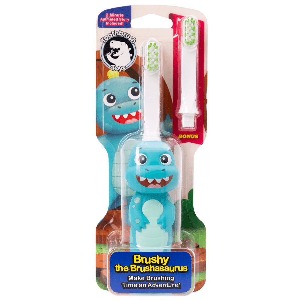 Brushy the Brushasaurus Dinosaur Toothbrush for Kids
