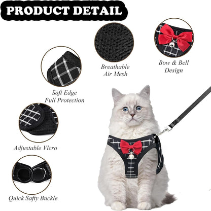 Cat Harness Leash Set | Breathable Adjustable
