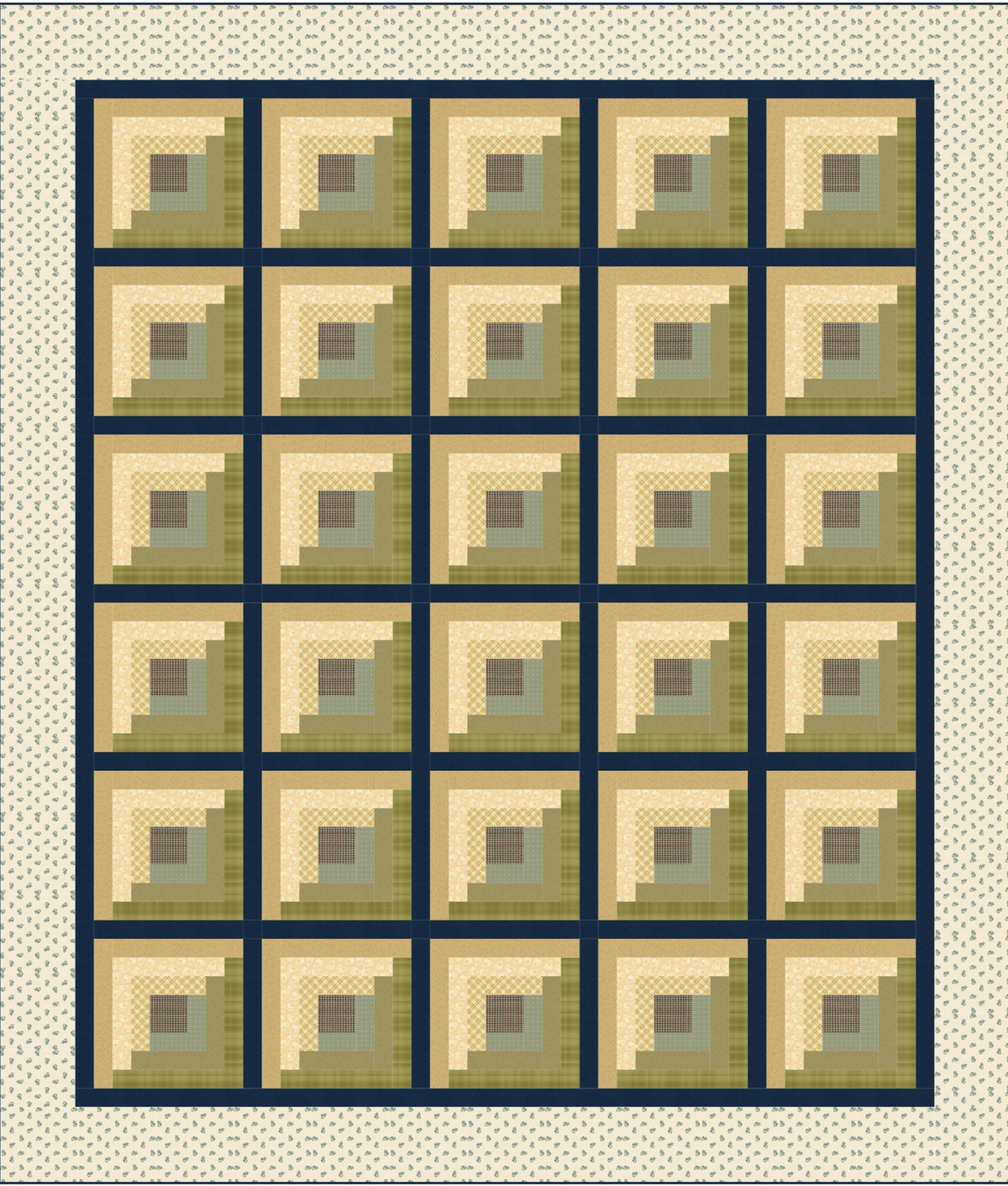 Summer Home - Log Cabin Quilt Kit