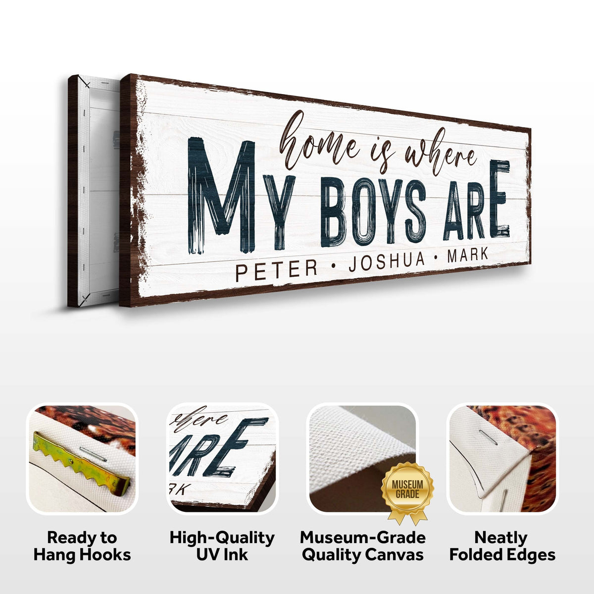 Home Is Where My Boys Are | Family Sign