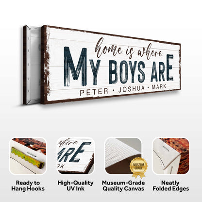 Home Is Where My Boys Are | Family Sign