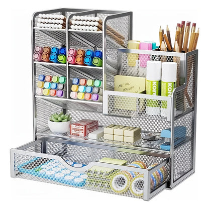 Iron Mesh Desk Organizer