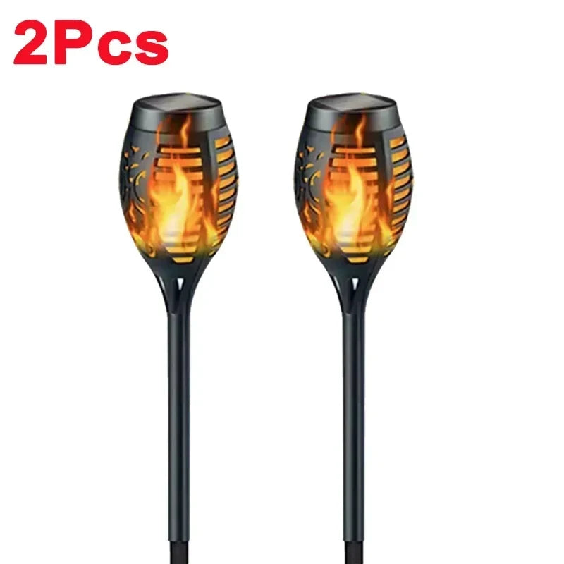1/2/4/6/8/10Pcs Solar Flame Torch Flickering Light