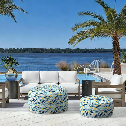 2 Pack Outdoor Inflatable Ottoman 21"x21"x9"