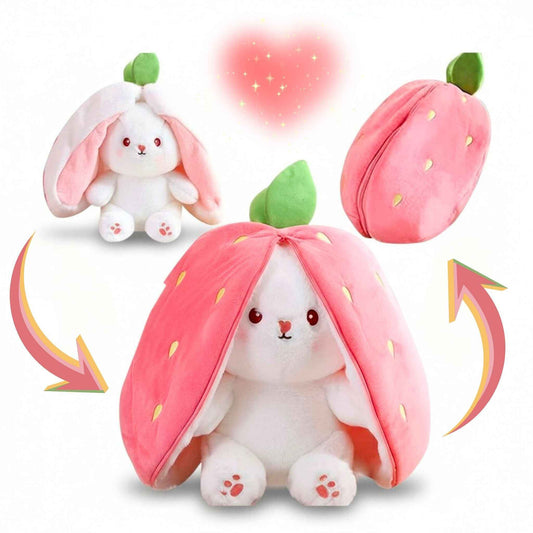 Strawberry Bunny Plush Toy for Kids | Transforming Toy