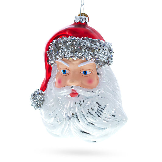 Santa Glass Ornament
