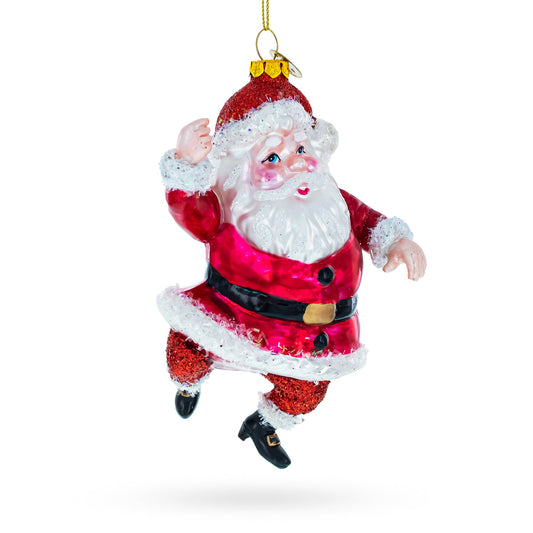 Santa Glass Ornament
