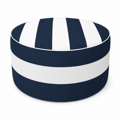 2 Pack Outdoor Inflatable Ottoman | Navy Blue - White