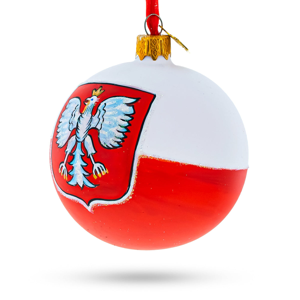 Poland Coat of Arms Glass Ornament
