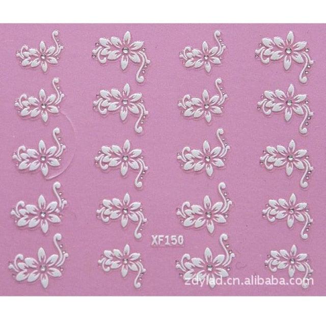 3D Flower Design Nail Wraps