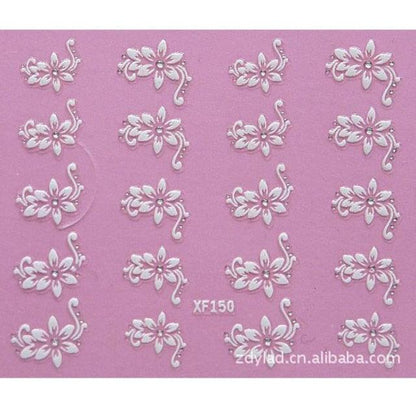 3D Flower Design Nail Wraps