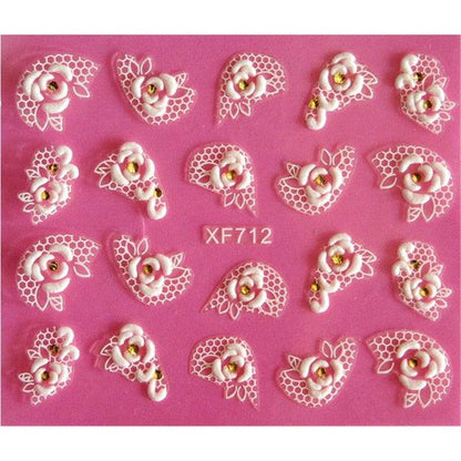 3D Flower Design Nail Wraps