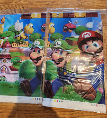 4 PCS Mario Birthday | Tablecloths | Napkins