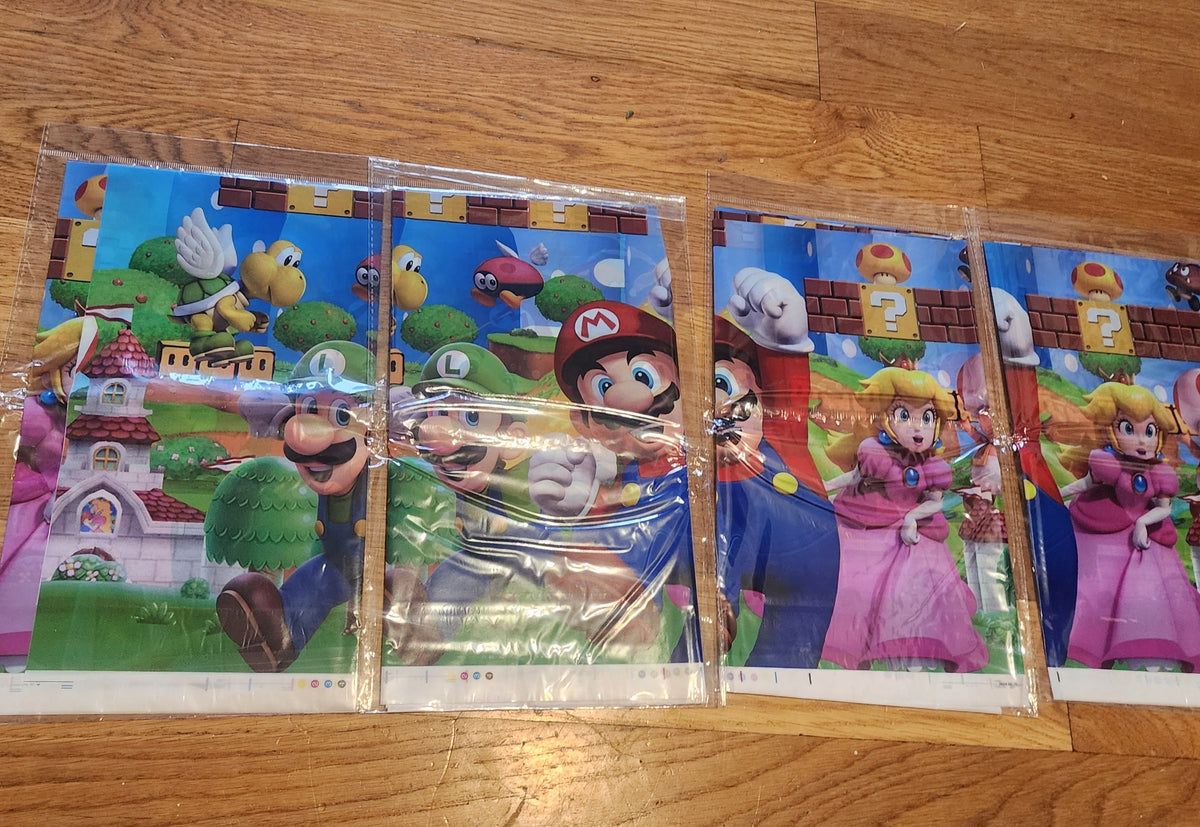 4 PCS Mario Birthday | Tablecloths | Napkins